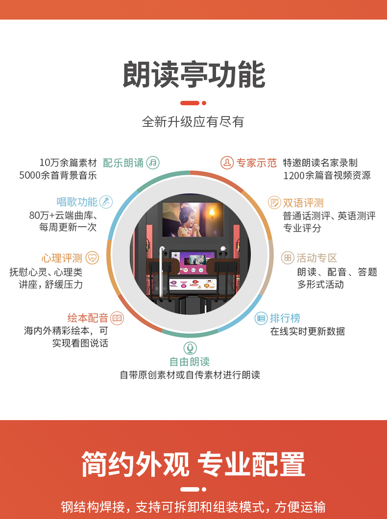 多功能配音室外朗讀亭